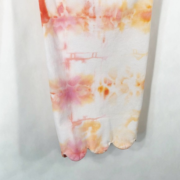 Crown Ivy‎ Size 4 Pants Trendy Tulip Tie Dye Handmade Scalloped Pink Orange 218 - Picture 3 of 11
